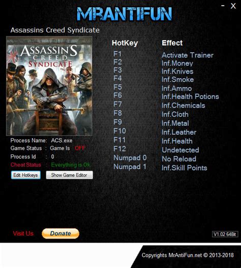 assassin's creed syndicate pc trainer